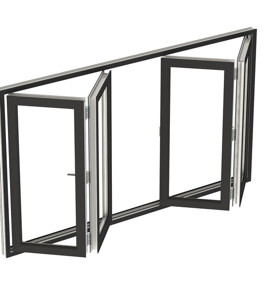 Doors Depots Aluminum Bifold Window 96"Wx48"H - OUT SWING FROM EXTERIOR VIEW image 0