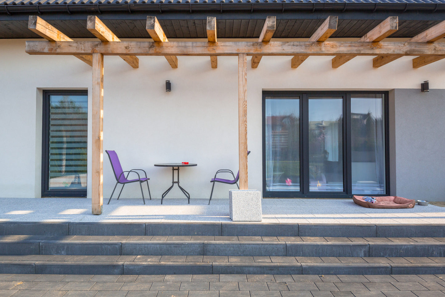 Aluminum Bifold Door 108"Wx80"H - OUT SWING FROM EXTERIOR VIEW image 6