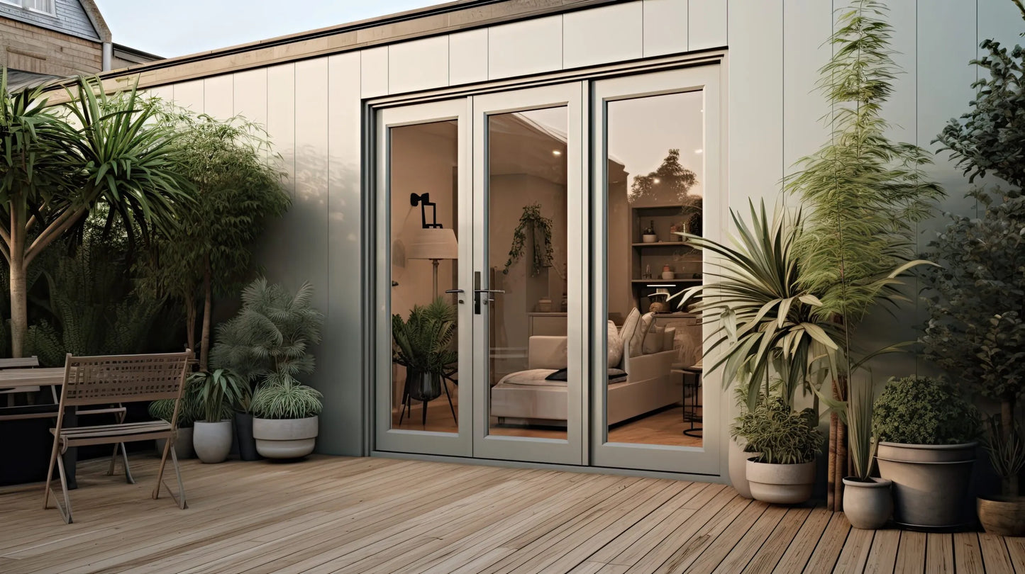 Aluminum Bifold Door 120"Wx96"H - OUT SWING FROM EXTERIOR VIEW image 13