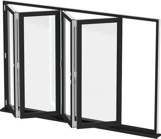 Doors Depots Aluminum Bifold Window 72"Wx36"H - OUT SWING FROM EXTERIOR VIEW image 0