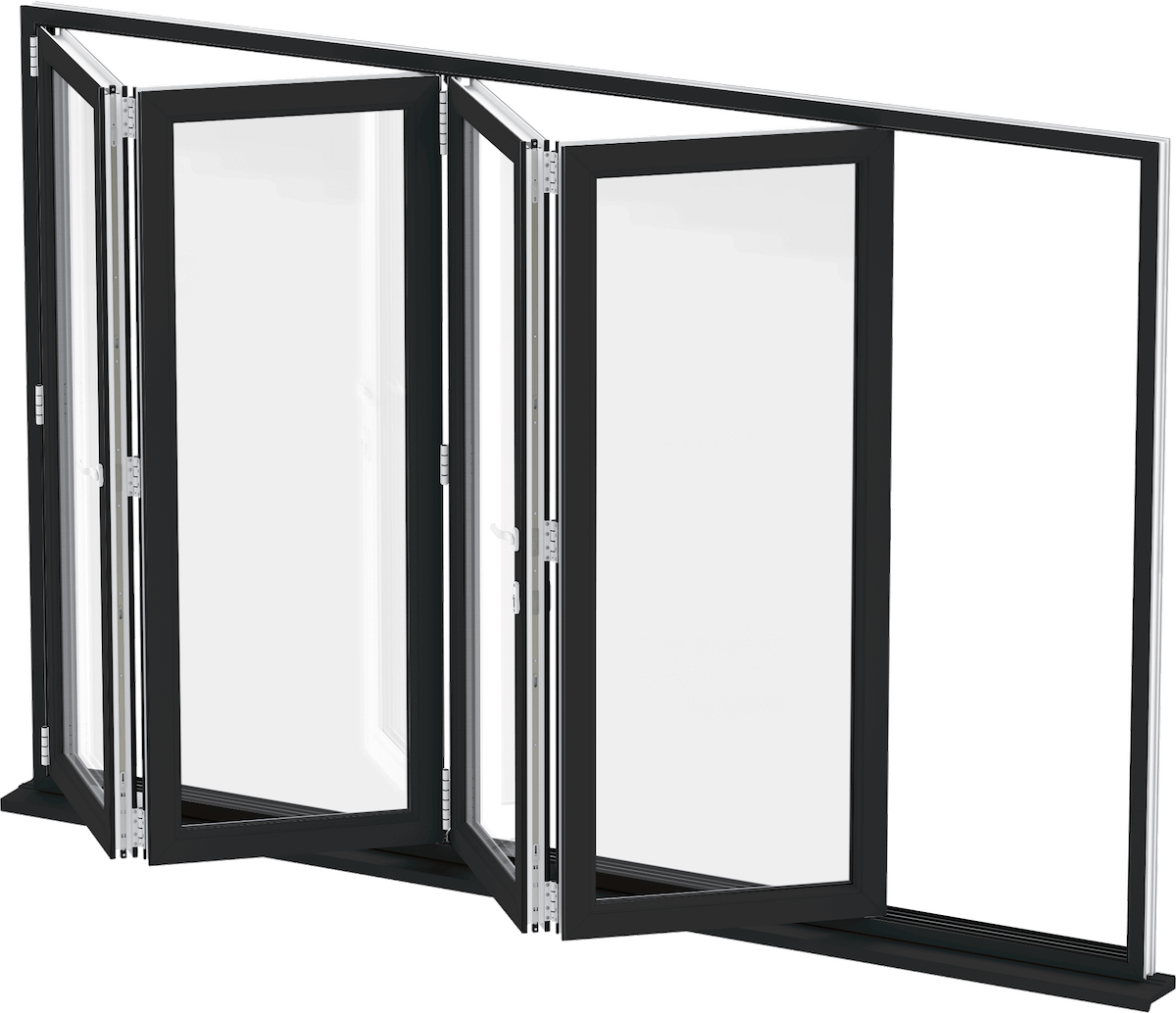 Doors Depots Aluminum Bifold Window 96"Wx36"H - OUT SWING FROM EXTERIOR VIEW image 4