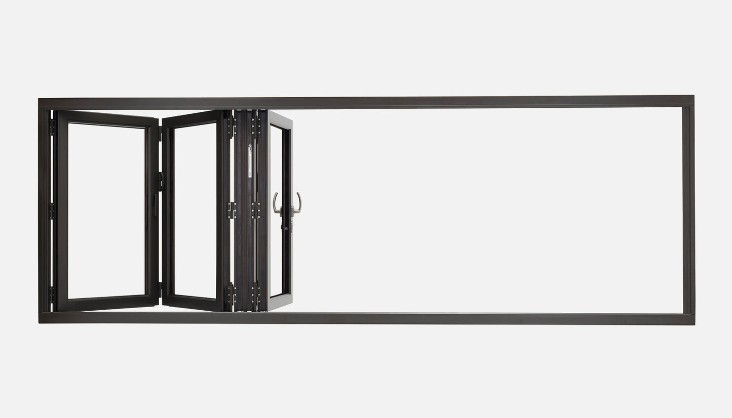 Doors Depots Aluminum Bifold Window 96"Wx36"H - OUT SWING FROM EXTERIOR VIEW image 3