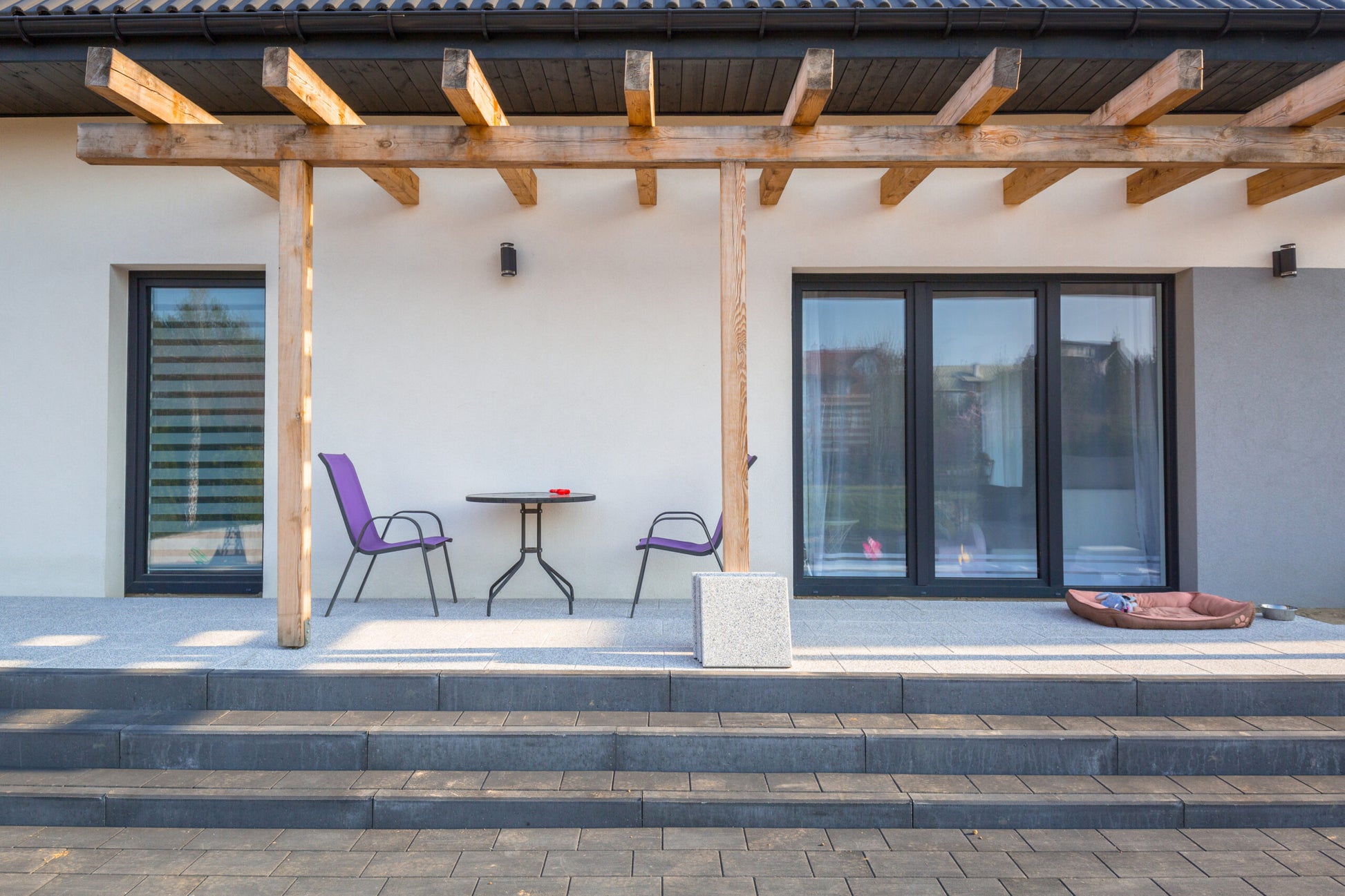 Aluminum Bifold Door 120"Wx96"H - OUT SWING FROM EXTERIOR VIEW image 11