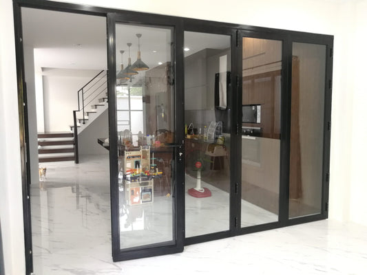 Aluminum Bifold Door 120"Wx80"H - OUT SWING FROM EXTERIOR VIEW image 0