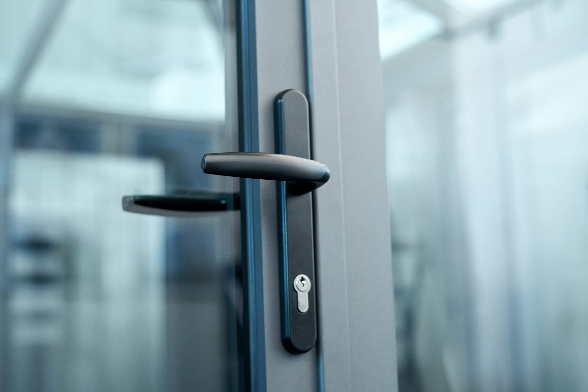 Aluminum Bifold Door 168"Wx80"H - OUT SWING FROM EXTERIOR VIEW image 6