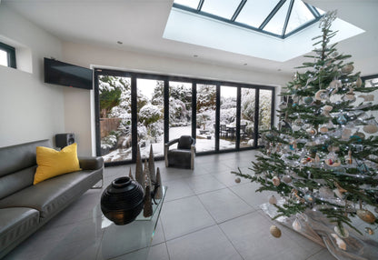 Aluminum Bifold Door 240"Wx80"H - OUT SWING FROM EXTERIOR VIEW image 0