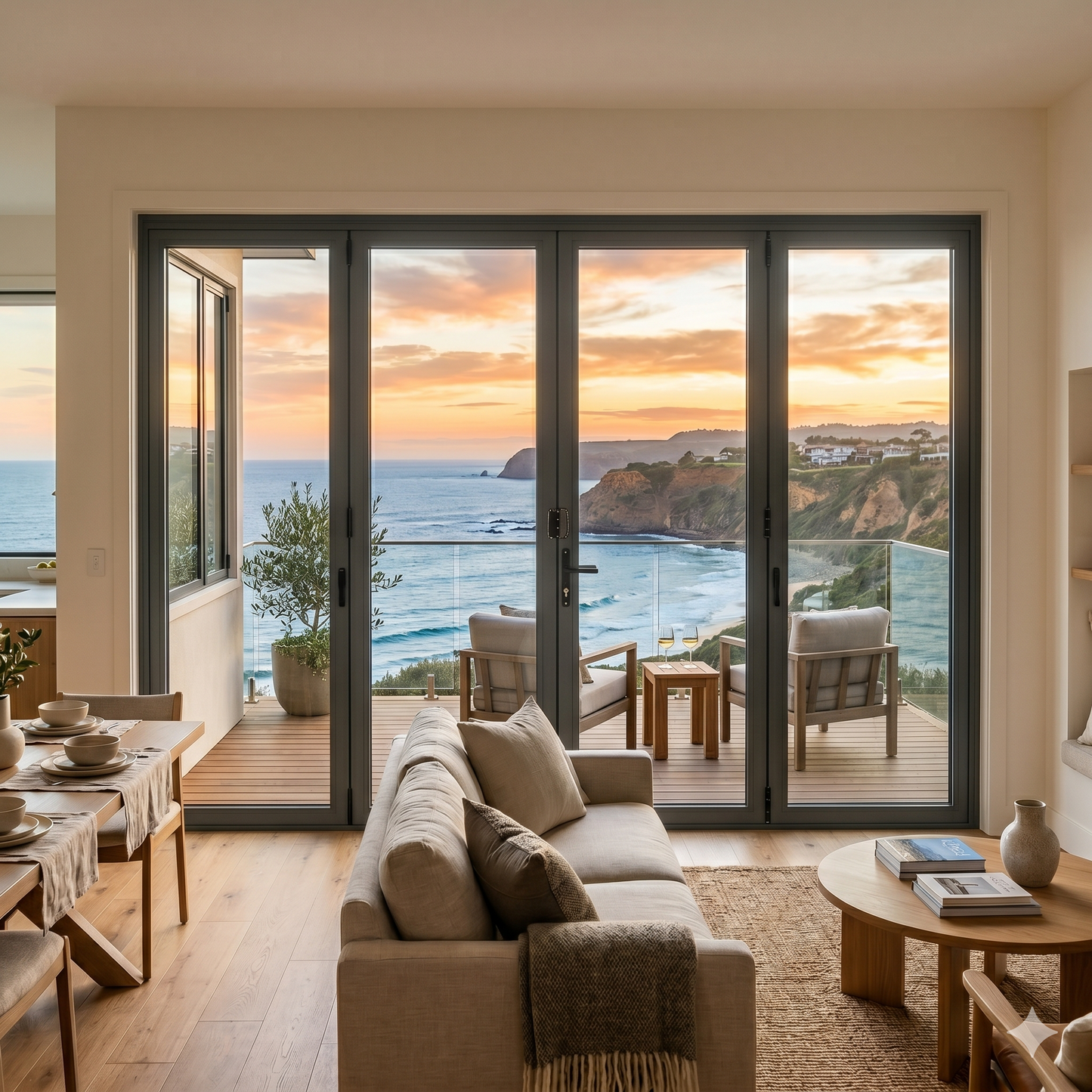 192x 80 Custom Energy Efficient Aluminum Bifold Door