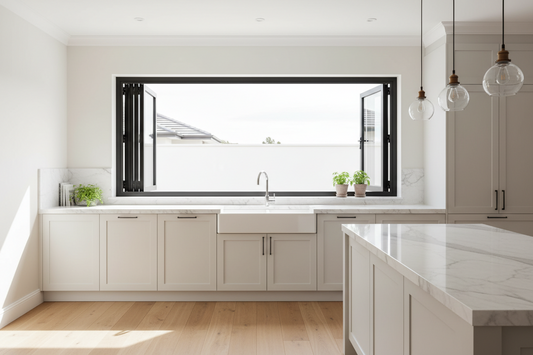 96x48 Custom Energy Efficient Aluminum Bifold Window