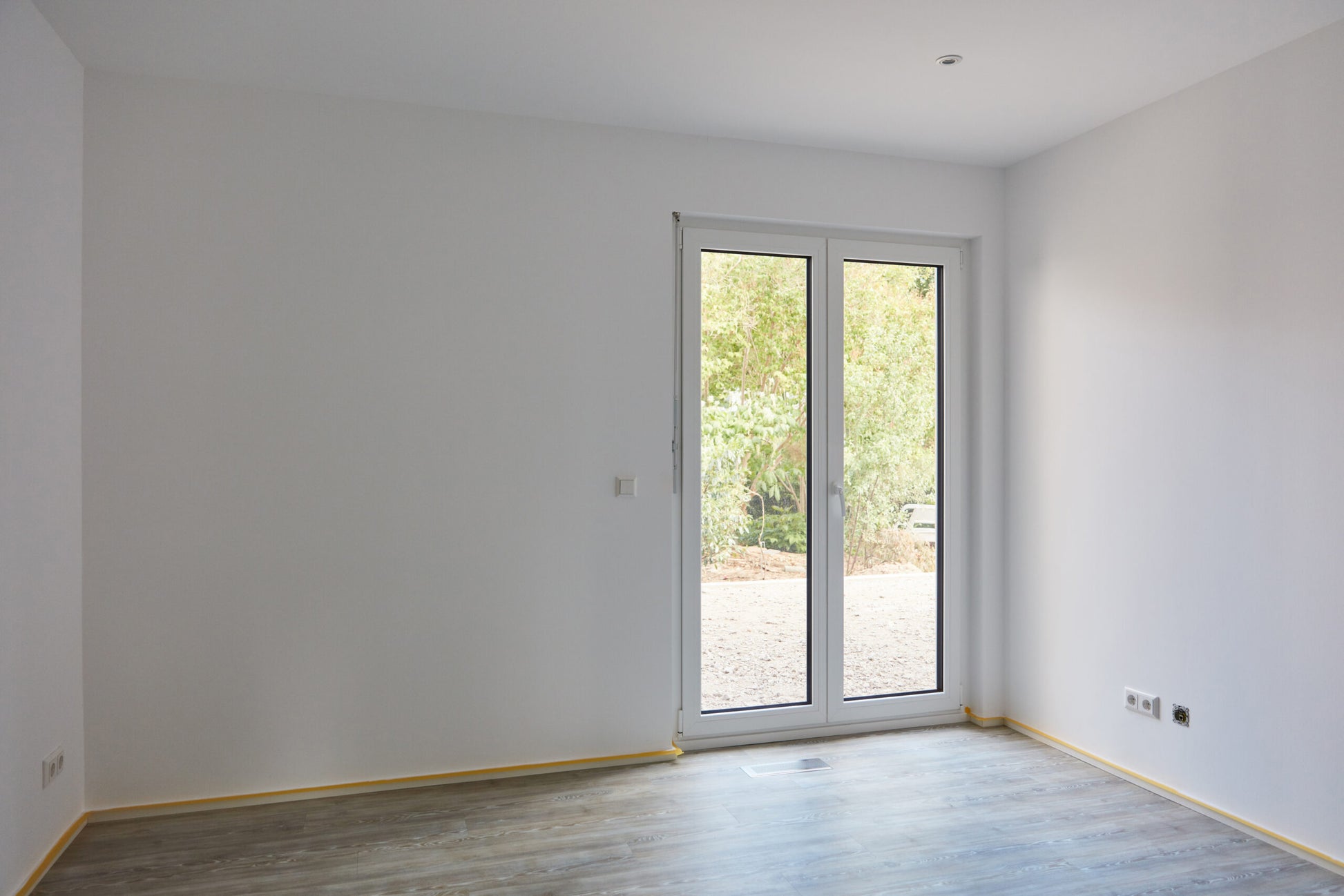 Clearance - Aluminum Bifold Door 96"Wx80"H - OUT SWING EXTERIOR VIEW image