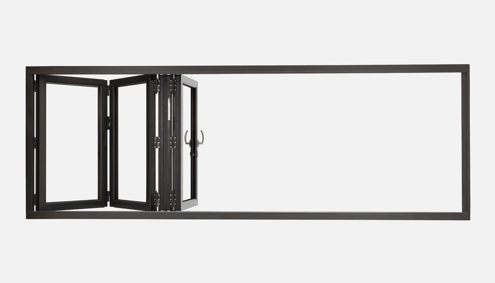 Doors Depots Aluminum Bifold Window 96"Wx36"H - OUT SWING FROM EXTERIOR VIEW image 3