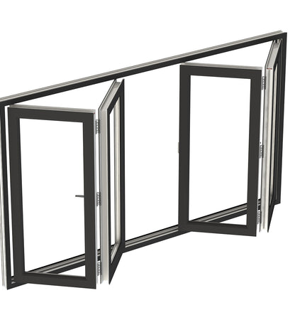 Doors Depots Aluminum Bifold Window 96"Wx48"H - OUT SWING FROM EXTERIOR VIEW image