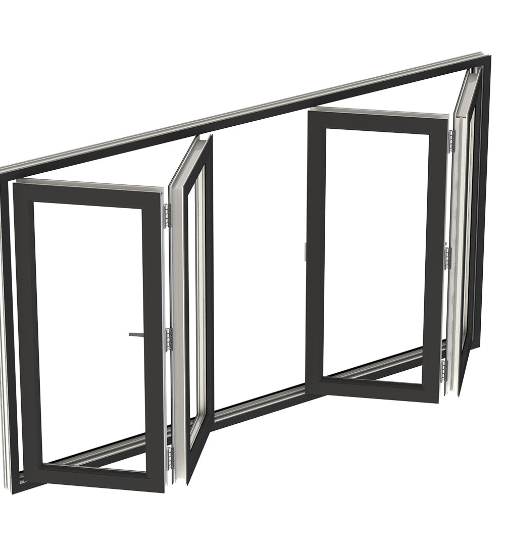 Doors Depots Aluminum Bifold Window 96"Wx36"H - OUT SWING FROM EXTERIOR VIEW image 1