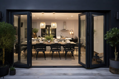 Aluminum Bifold Door 216"Wx96"H - OUT SWING FROM EXTERIOR VIEW image 7